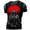Summer Vintage Japanese Samurai T Shirt Men Cotton Casual Short Sleeve Tops O-Neck Oversized Men's Clothing Punk Streetwear 6xl