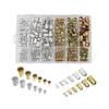 300 Pcs Rivet Nut Kit M3 M4 M5 M6 M8 M10 Color Zinc Plated and Aluminum Flat Head Threaded Insert Nuts