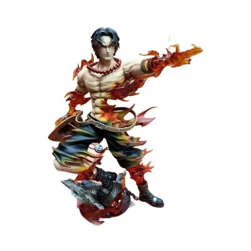 One Piece As Flame, Flower Ace, Burnt Fruit, Ability Gk Statue Model, Boxed Figure