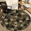 1PCCamouflage Stars Office Round Area Rug,  Mat Suitable For Office, Under Office Chairs Bedroom Living Room Home Decor, Room Deco