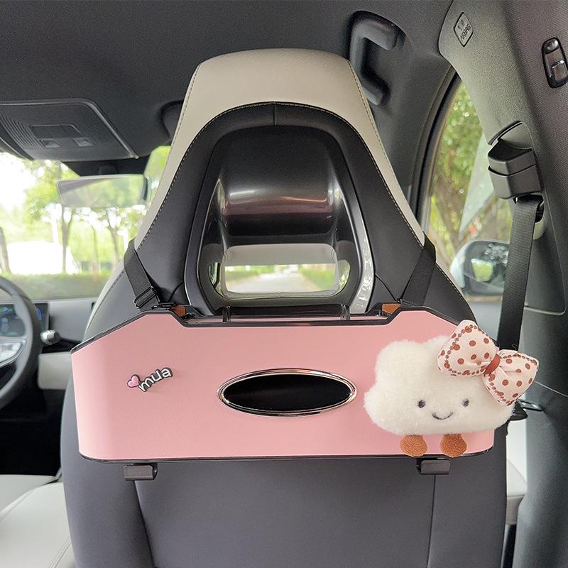 Органайзер на спинку сиденья автомобиля с держателем для салфеток и подстаканником - Многофункциональный органайзер