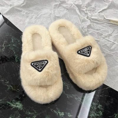 Увеличение роста толстая подошва интернет-знаменитость пушистые тапочки женские осенне-зимние модные плюшевые хлопковые тапочки для дома взрыв тапочки весна