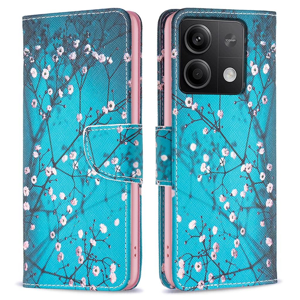 Для Xiaomi Redmi Note 13 5G Чехол из ПУ-кожи с ТПУ внутренней оболочкой, дизайн с печатью узора
