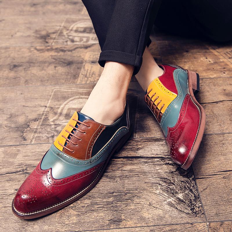 Luxury Men's Leather Shoes Fashion Lace-up Oxford Shoes Designer Casual Business Shoes Wedding Shoes Outdoor Work Formal Shoes