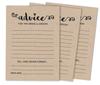 Inkdotpot Pack of 50 Rustic Kraft Advice Cards, Advice for The Bride and Groom, Mr and Mrs Wedding Game Activity 5x7 Inches