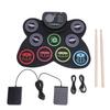 Electronic Drum Set Rechargeable 9 Pads Portable Roll Up Drum Pad Kit With Pedals Drumsticks Dual Speaker