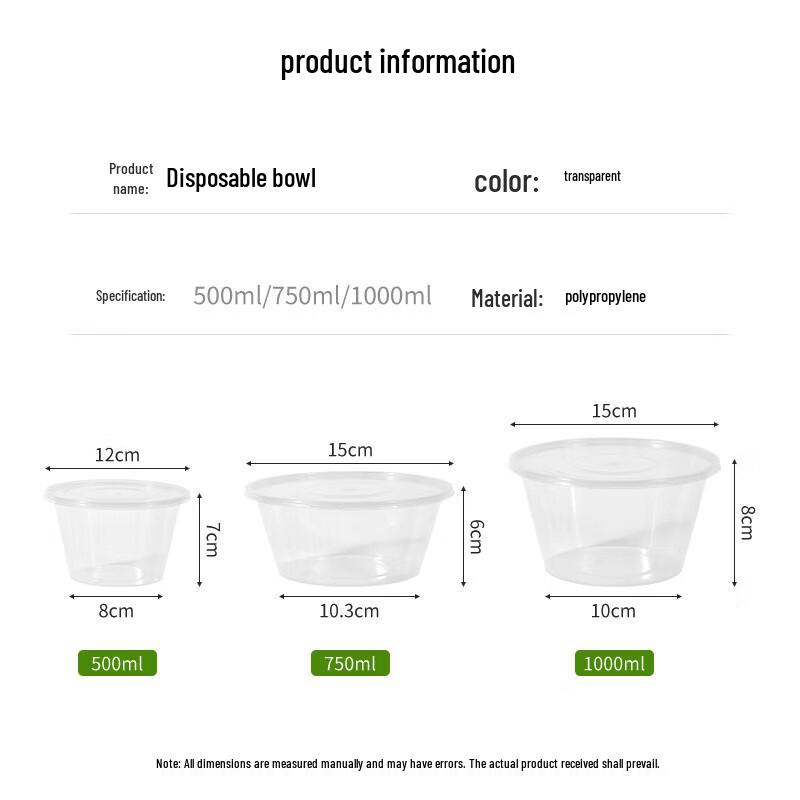 Disposable Round Meal Box with Lid