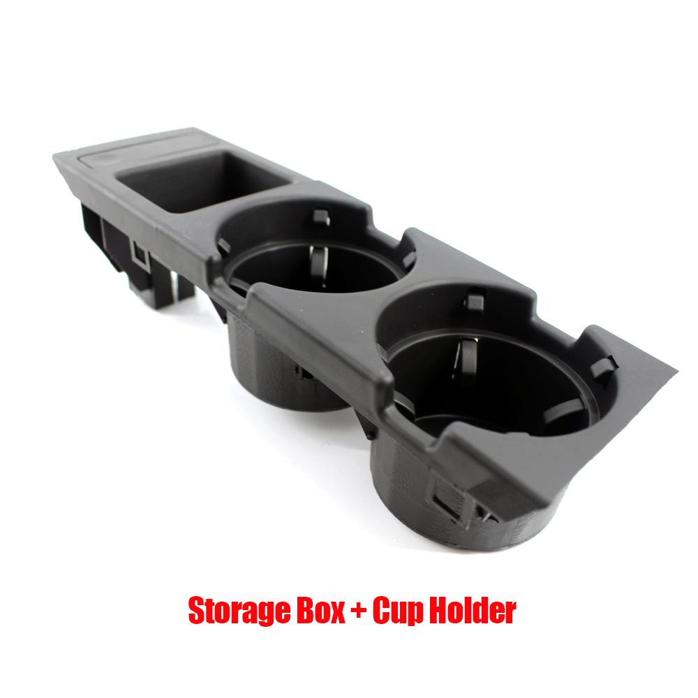New Double Hole Car Styling Front Center Console Storage Box Coin + Cup Holder For BMW E46 Series 1999-2006 51168217953