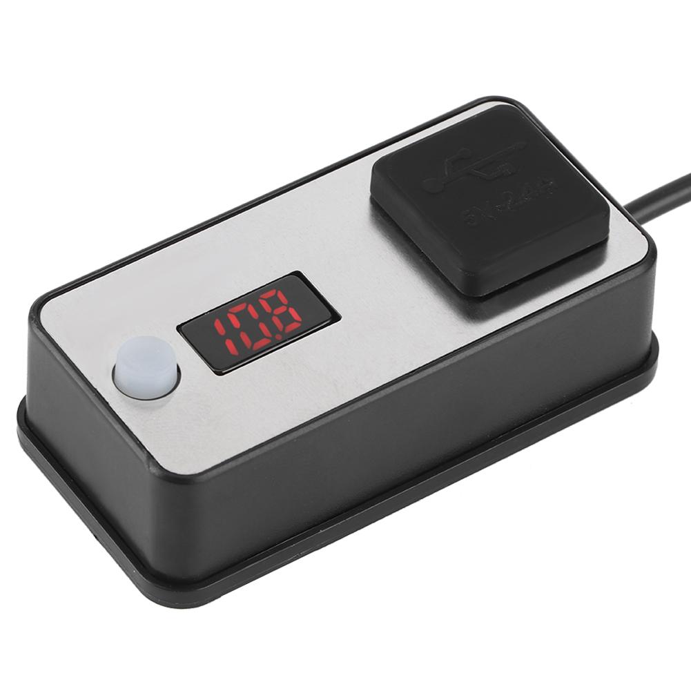12В Мотоциклетное Двойное USB Зарядное Устройство Цифровой Дисплей Универсальный Водонепроницаемый Источник Питания для Телефона Планшетов GPS