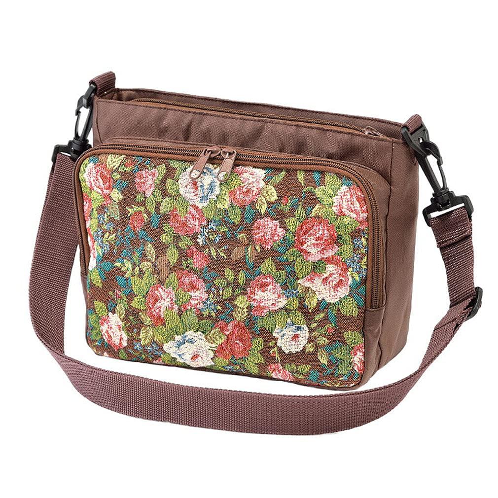 EVERSOUL Гобеленовая Сумка через плечо, Многофункциональная Сумка-в-сумку, Цветочный принт, Легкая, Вышивка Розами, Сумка-кроссбоди, Большое отделение, Один размер,