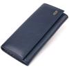 Women's Wallet Made of Genuine Grained Leather CANPELLINI Wallet 21624 Blue