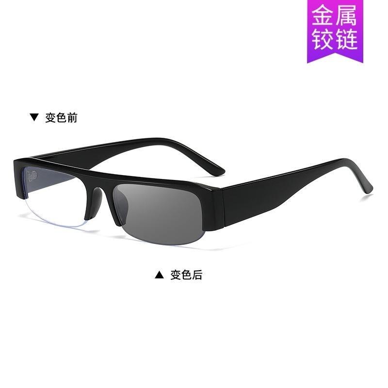 New sunglasses women's European and American ins box fashion personalized sunglasses half frame tide flat glasses