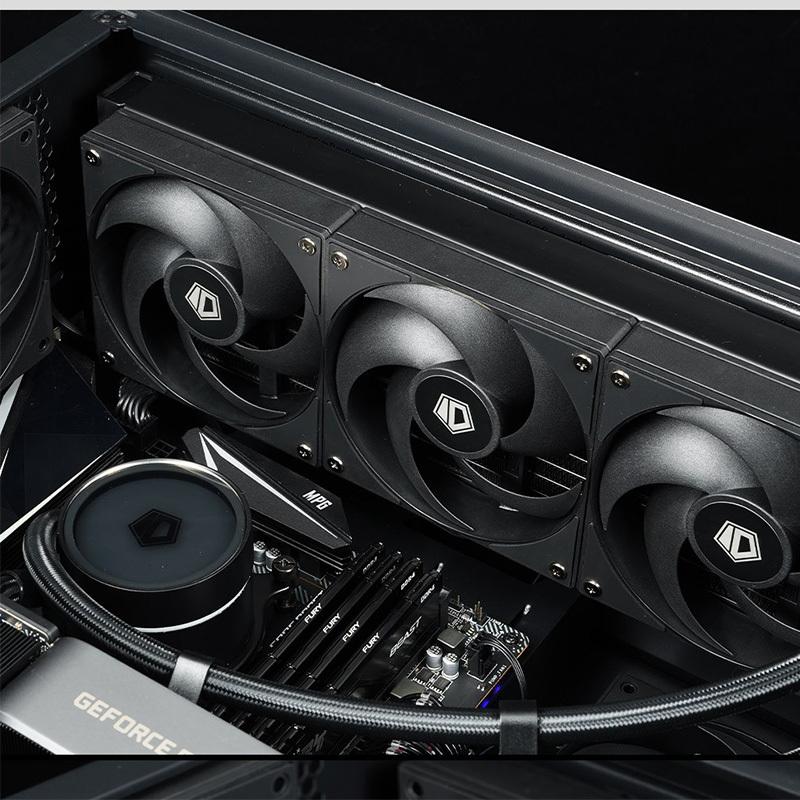 ID-COOLING AS-120 Computer Case Fan 120mm 4PIN PWM Fan Low Noise Cooling Fan Applicable to 360mm Water Cooler&CPU Air Cooler