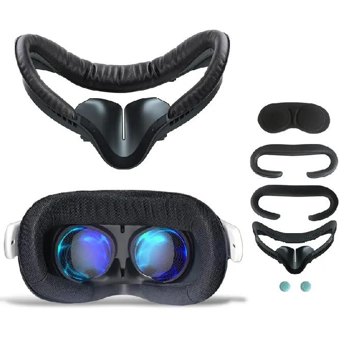 6-в-1 VR-чехол Фитнес Лицевой интерфейс Кронштейн Искусственная кожа Подушка из пеноматериала Защита лица от запотевания и пота Для Oculus Quest 2