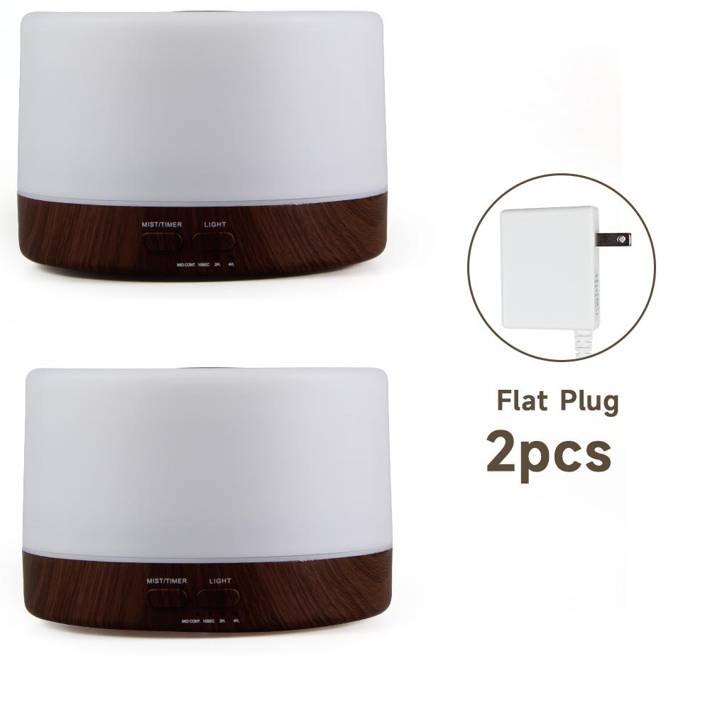 500ml Remote Control Essential Oil Diffuser Desktop Aroma Diffuser Mute Ultrasonic Air Humidifier with 7 Colors Night Light