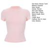 Women Tee Shirt Round Neck Short Sleeve Pullover Tops Slim Fit Solid Color T-shirt Streetwear