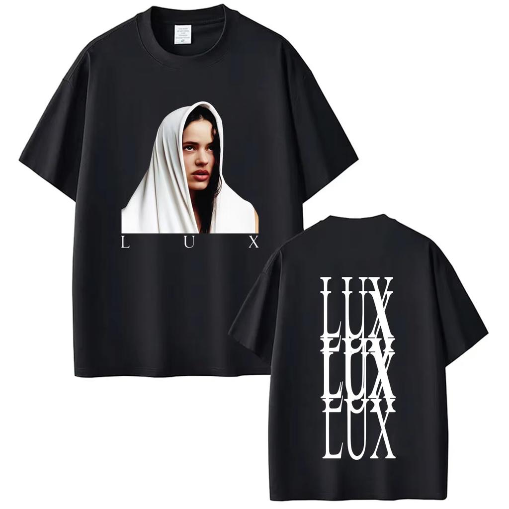 Singer Rosalia Lux 2026 Album Tour Print T Shirts Unisex Unisex Fashion Casual Cotton Vintage Oversized Aesthetic Trendy TShirt