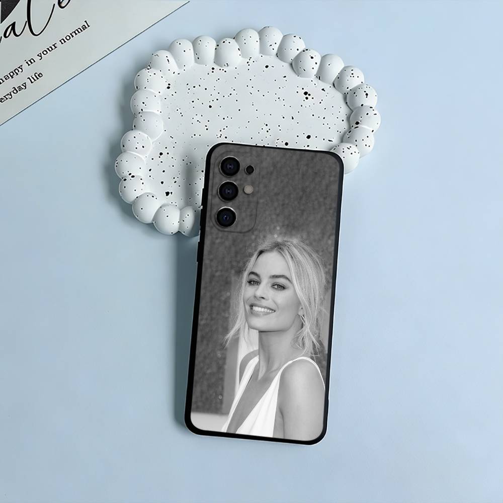 M- знаменитая актриса-Марго -Робби Мягкий силиконовый чехол для Samsung S25, S24, S21, S22, S23, S30, Ultra, S20, Plus, FE, Lite-Черный