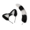 Cat Ears Headband and Faux Tail Keychain Elegant Cosplay Accessories Stylish Pendant for Handbag Backpack Decoration