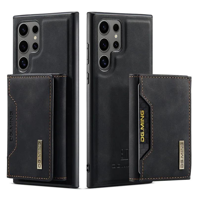 2 в 1 съемный чехол-кошелек с держателем для карт для телефона Samsung Galaxy S25 S24 S22 Ultra Plus S23 S21 FE A54 A34 A15 A55 кожаный чехол