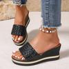 Fashion Women Wedges Sandals Trend Round Head Thick Sole Sandals 2025 New Summer Platform Slippers Woman Lightweight Beach Shoes Women