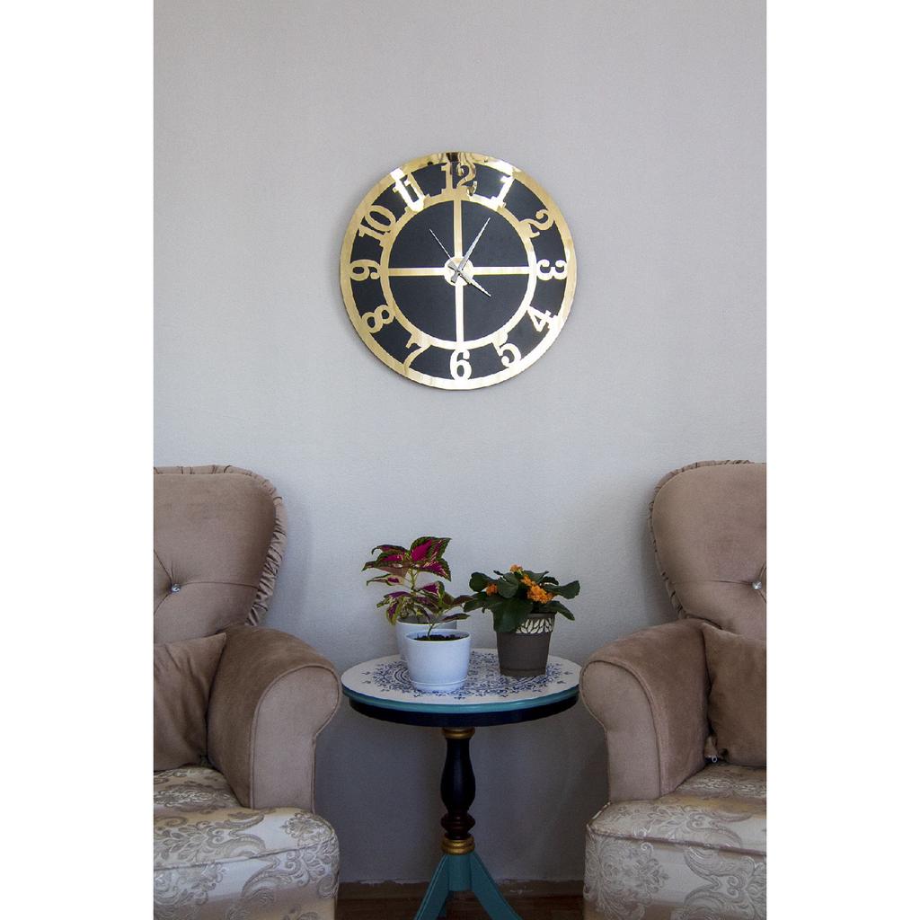 Роскошные настенные часы 60x60 см, стильное золотое оргстекло, декоративные турецкие цифры, декор для домашнего офиса