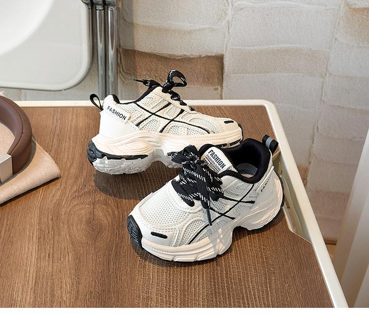 Модные детские кроссовки в корейском стиле, весна 2026: Легкие, удобные спортивные кроссовки для бега для мальчиков и девочек.