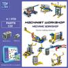 Mechanical Building Blocks Set Machinist Workshop STEM Science Toy for Kids 300+ Shapes DIY Construction Bricks Educational Gift