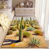 Desert Cactus Landscape Carpet suitable as a non-slip mat for the living room or bedroom sofa