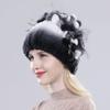 Gifts Real Fur Beanies Hat Warm Winter Real Rex Rabbit Fur Hats Rabbit Fur Cap Elastic Knitted
