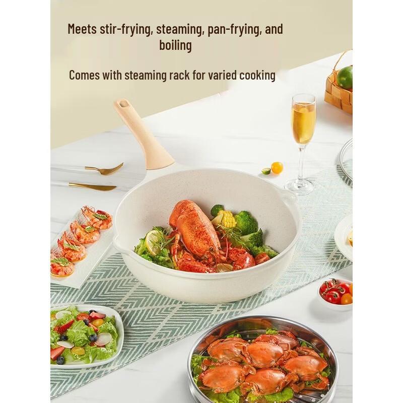 COOKER KING Maifan Stone Non-Stick Wok, 30cm