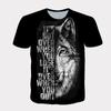 Summer Style Short Sleeved Wolf Head 3D Digital Printed Sports Loose Casual Round Neck Top T-Shirts Men’s