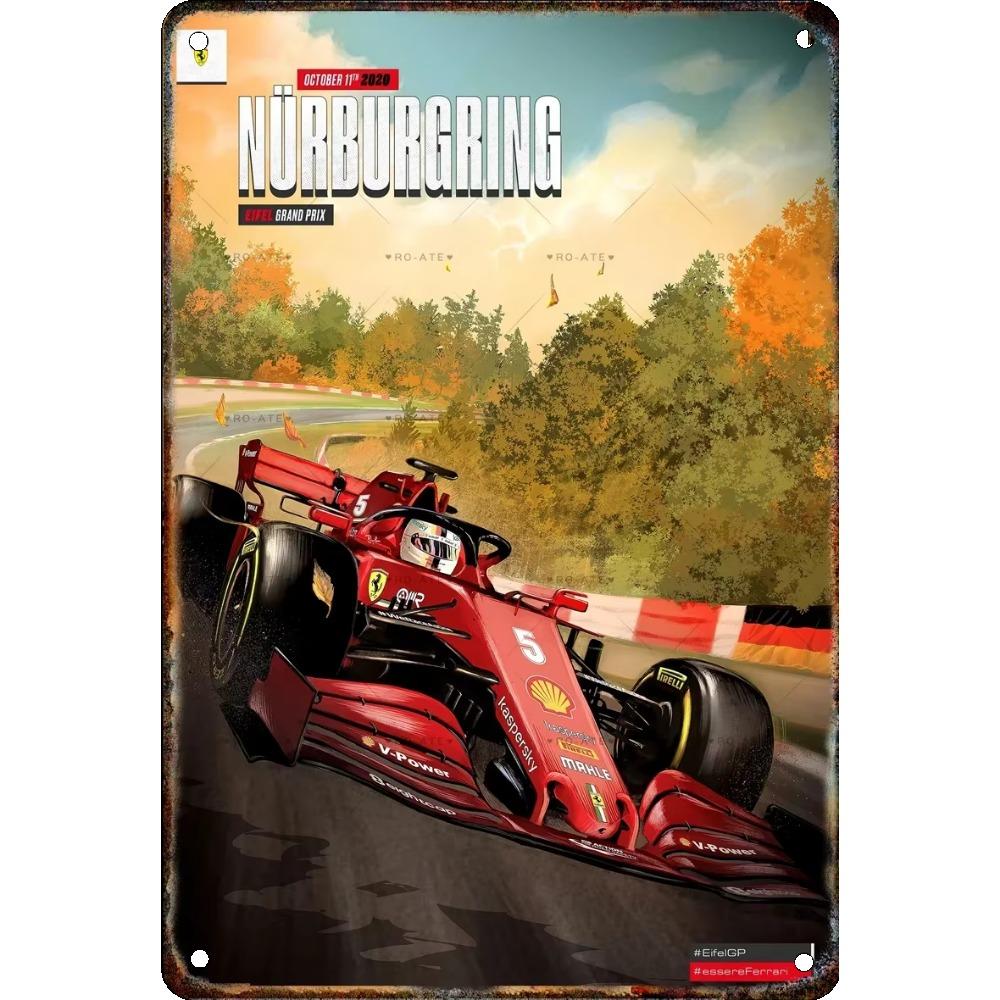 Винтажный постер гонки болидов Формулы, Домашний гараж, Клуб, Современное настенное искусство, Декоративная панель, Фреска, Эстетика