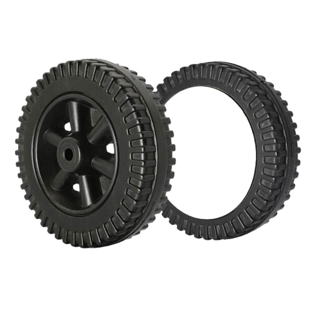 2Pcs Grill Wheel Easy Install Wheelbarrow Hole Diameter 0.8-1cm Sandproof Replacement 6in for Most Grills Garden Parts Tool