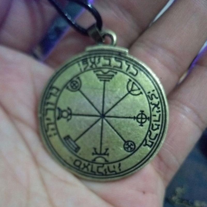 Унисекс Миф Амулет Викингов Руны Каббала Соломон Винтаж Ретро Кулон Любовник Резной Диск Ожерелье