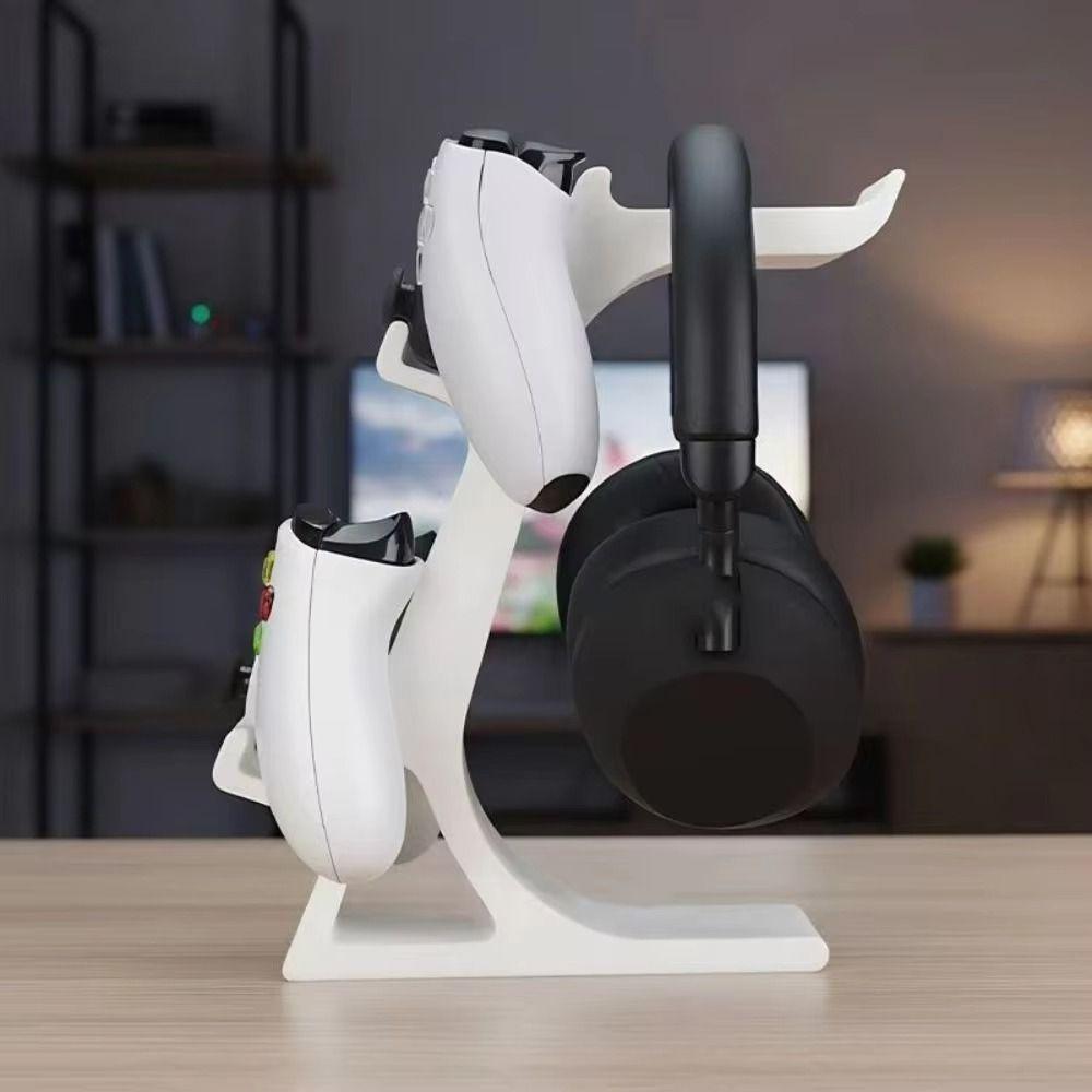 3D-печать Стенд для дисплея геймпада Устойчивый 2-уровневый стенд для демонстрации игрового контроллера с вешалкой для гарнитуры Экономия места
