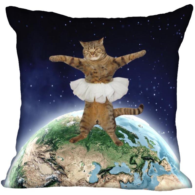 Спальня Домашний Офис Декор Наволочка Квадратная Забавный Кот Животное