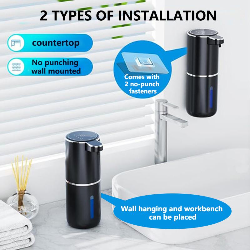 New Soap Dispenser BLack Automatic Soap Dispenser Foam and Liquid Mode for Bathroom Kitchen,Foam Soap Dispenser