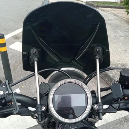 EODIEMD ДЛЯ 2025 W230 Meguro S1 W250 W800 W400 W650 2024 2023 Мотоцикл Ветровое стекло Крепление ветрового стекла Защитная крышка ветрового стекла (Серый) [Обычный размер]