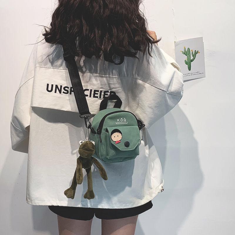 2025 Autumn New Crossbody Bag Women's Canvas Bag One Shoulder Student Backpack Small Cross Bag Available