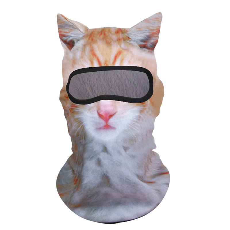 Смешные Шапки-Бини 3D Кошка Животное Лыжная Балаклава для Мужчин Женщин Лыжная Маска Шапки с Ушами Музыкальные Фестивали Рейвы Лыжный Хэллоуин Подарки