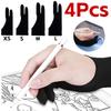 1-4 шт. Анти-тач перчатки для рисования двумя пальцами для Apple Ipad, планшета для рисования, экрана, анти-загрязняющие, для правой/левой руки