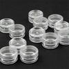 50/100pcs 2.5ml Cosmetic Bottles Containers Transparent Pot Sample Clear Cream Jar For Nail Arts Small Clear Can Tin For Balm