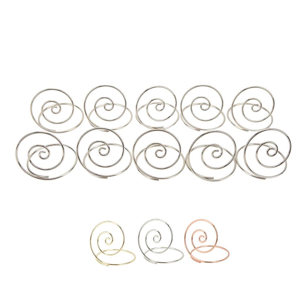 10 шт. держатель для номера стола круглый металлический симпатичный внешний вид легко чистится железный материал настольные зажимы для картинок