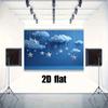 2D plan, 1 piece of starry sky and cloud background cloth, sparkling stars - party decoration in deep blue and white night sky