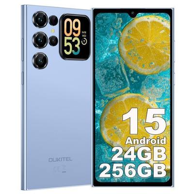 Портативный телефон OUKITEL C62 Pro 24 ГБ+256 ГБ Смартфон Дешевый 6,88" 5150 мАч Телефон Android 15 13 МП Двойная SIM 4G/NFC Синий