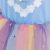 2024 New Spring Autumn Toddler Daily Girls Dresses Long Sleeve Sequin Unicorn Princess Costume Tutu Party Xmas Gift 3-10 Years