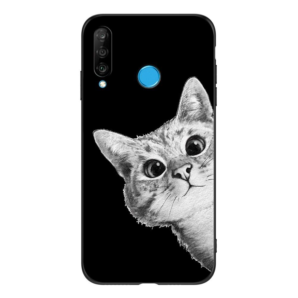 Для Huawei P30 lite Nova 4e honor 20s honor 20 lite русская версия чехол задняя крышка телефона черный чехол tpu лев волк тигр дракон