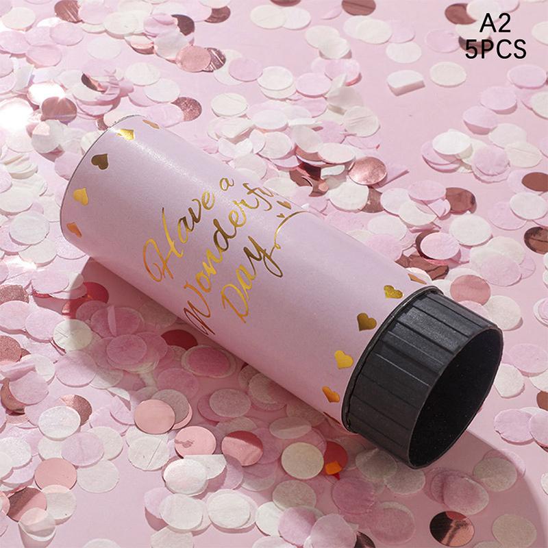 5 шт. конфетти пушки праздничный фейерверк пушка конфетти хлопушка ручная выпускной рождественский день рождения свадьба принадлежности для вечеринки