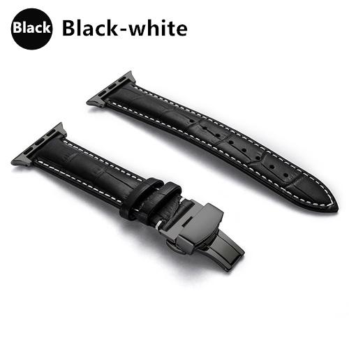 Ремешок из натуральной кожи Для Apple watch band 44мм 40мм 42мм 38мм Браслет под крокодила correa iwatch series 7 SE 6 5 4 3 8 45мм 41мм